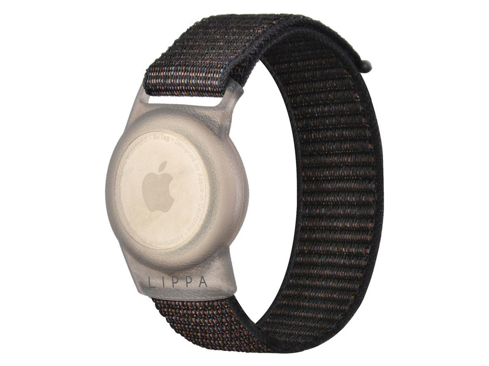 Lippa Nylon Wristband for AirTag and Smart Finder – Black
