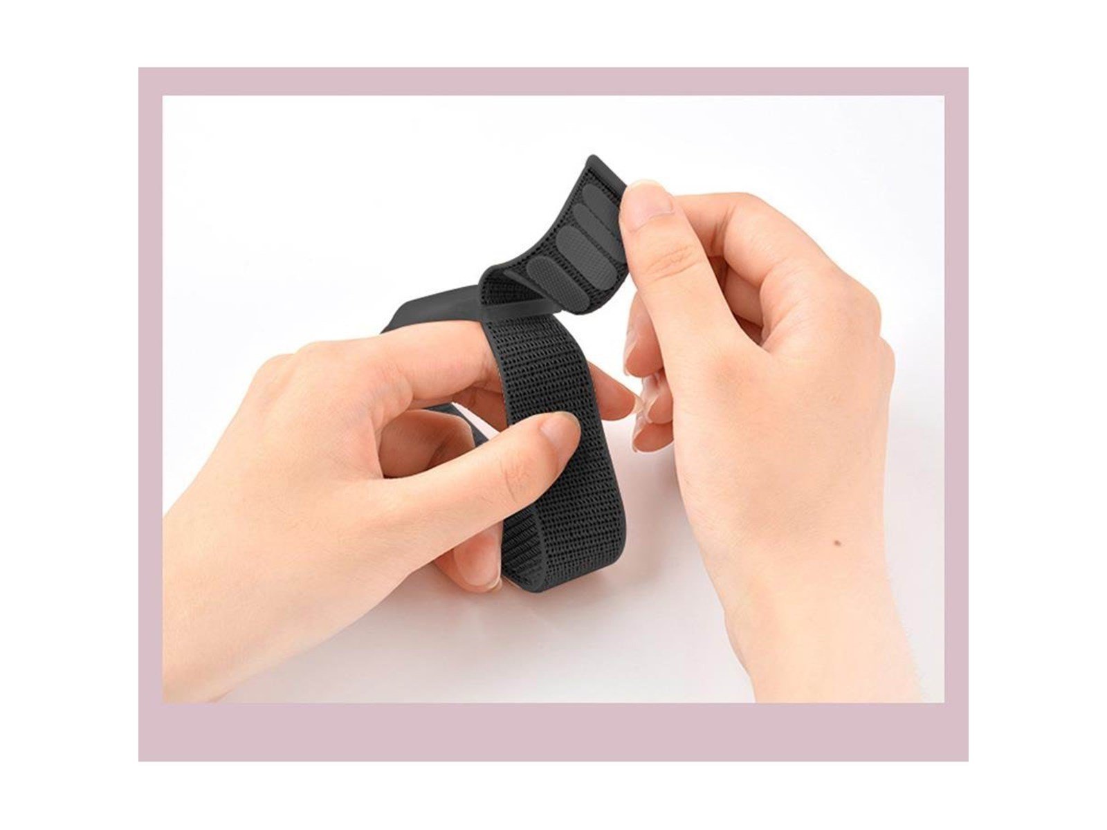 Lippa Nylon Wristband for AirTag and Smart Finder – Black