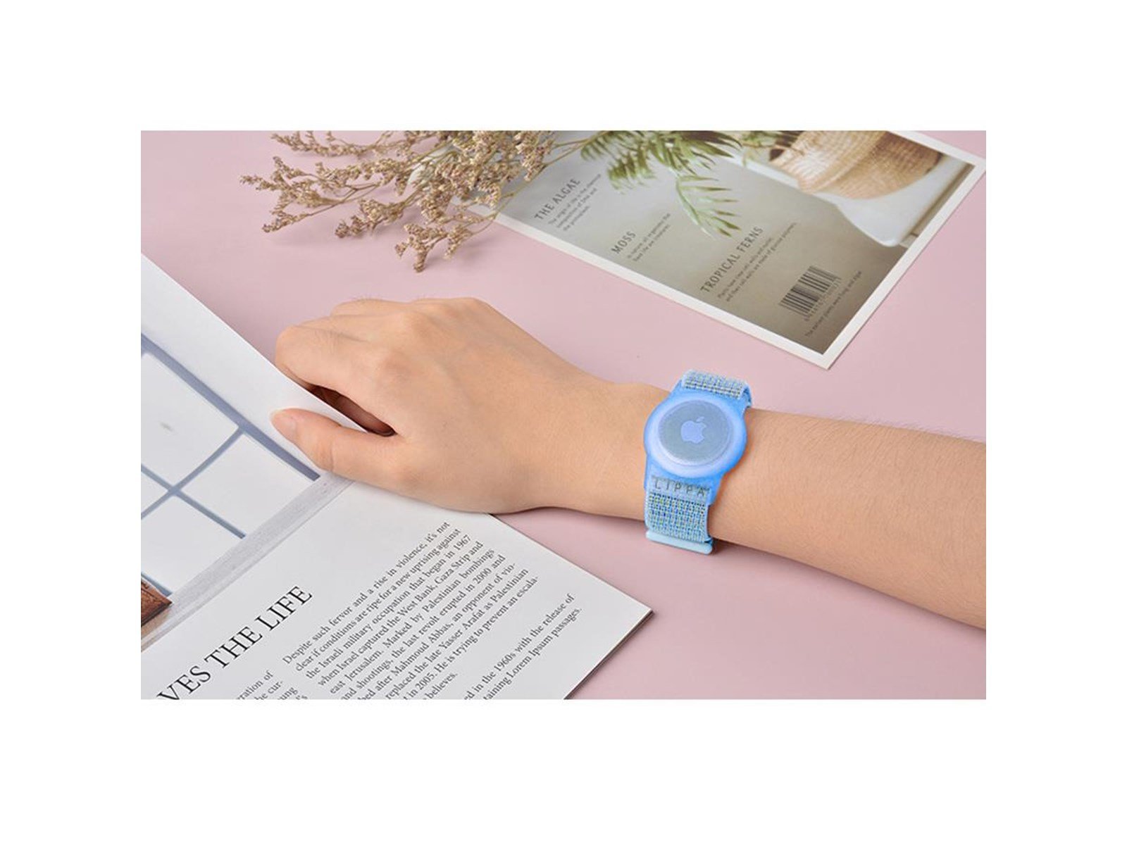 Lippa Nylon Wristband for AirTag and Smart Finder – Blue