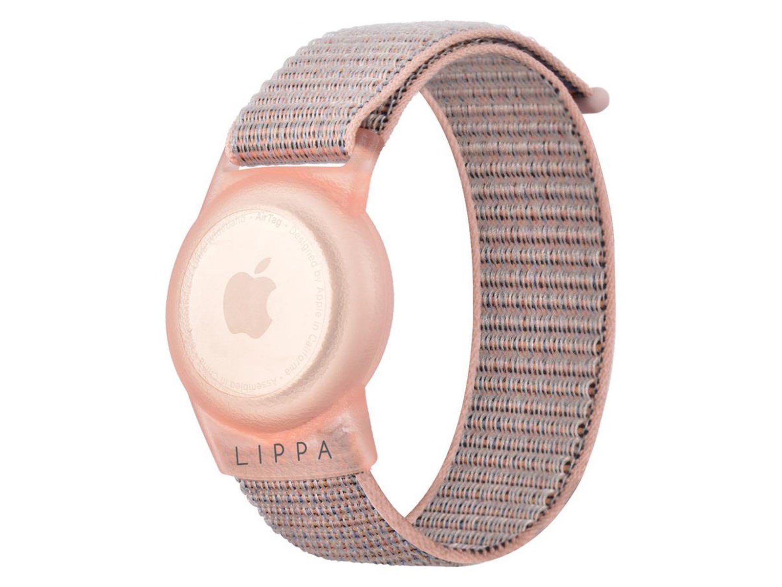 Lippa Nylon Wristband for AirTag and Smart Finder – Pink