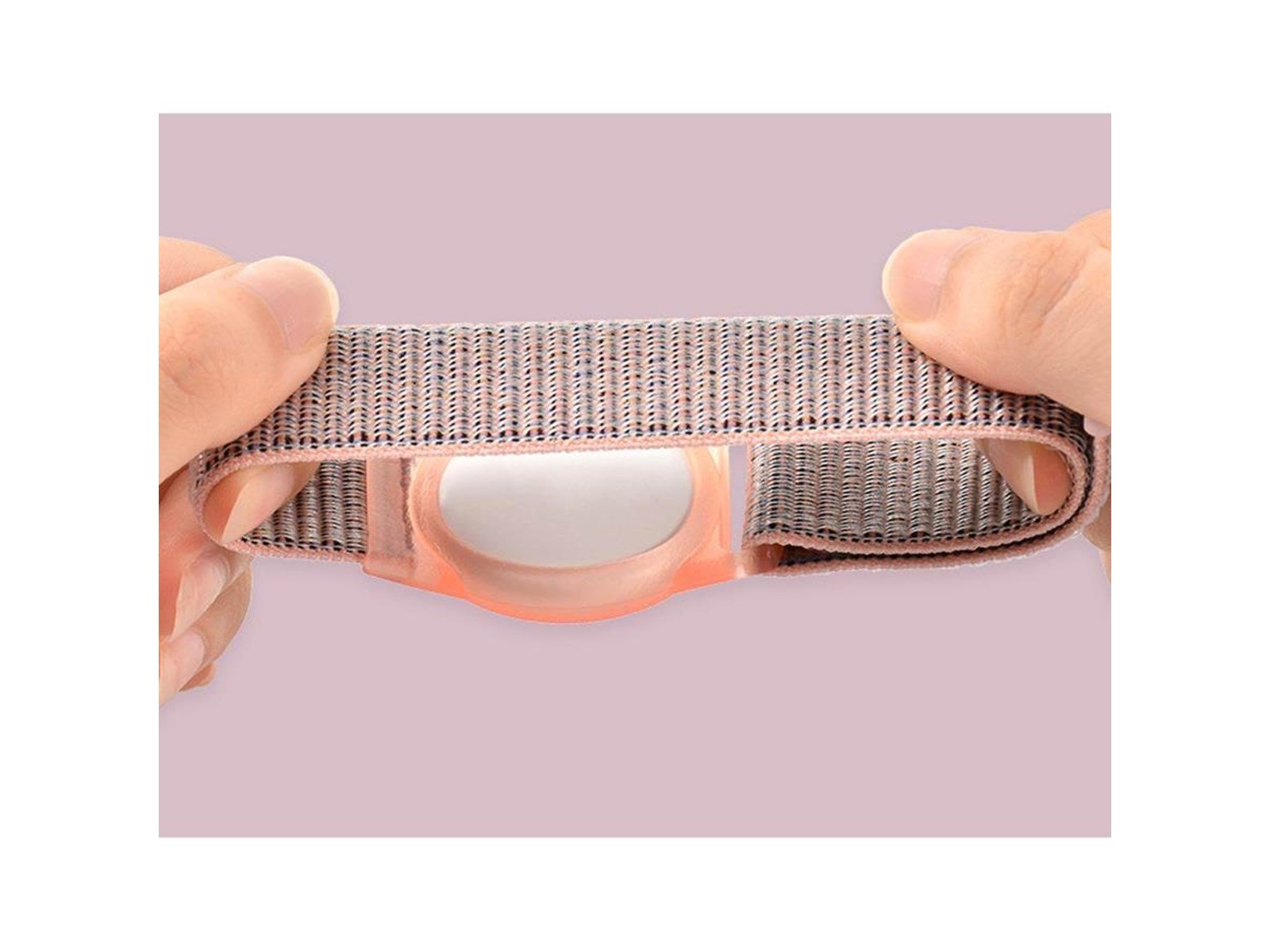 Lippa Nylon Wristband for AirTag and Smart Finder – Pink
