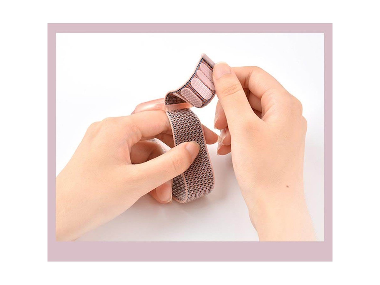 Lippa Nylon Wristband for AirTag and Smart Finder – Pink