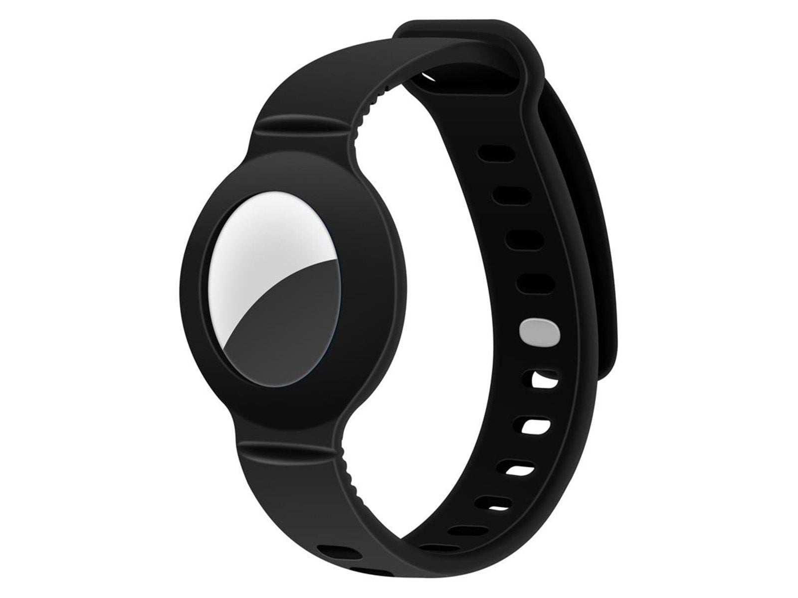 Lippa Silicone Wristband for AirTag and Smart Finder Black
