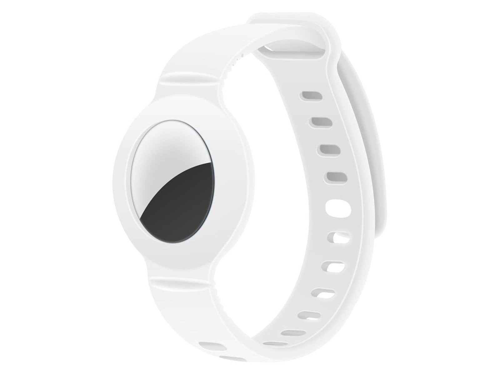 Lippa Silicone Wristband for AirTag and Smart Finder - White