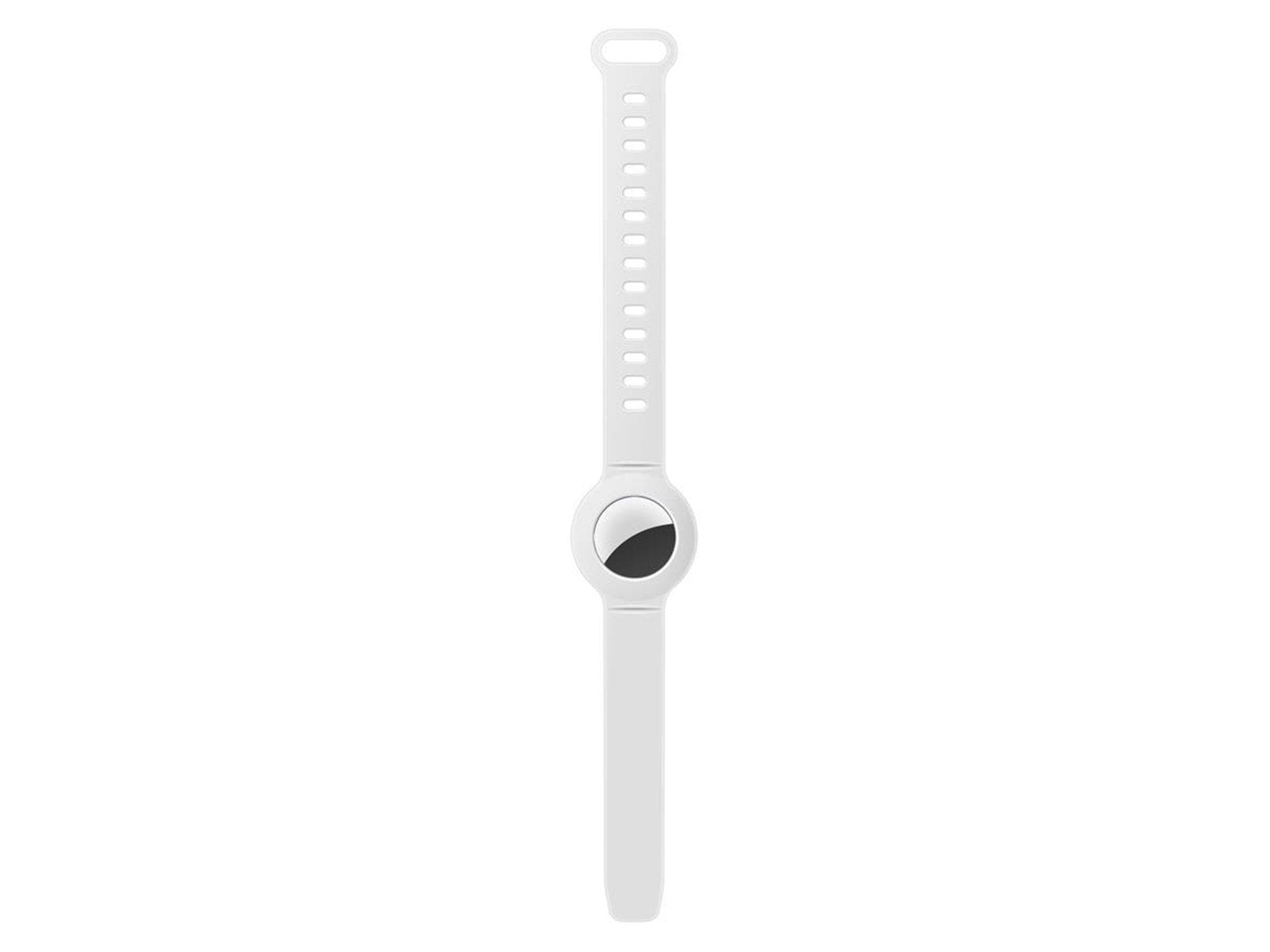 Lippa Silicone Wristband for AirTag and Smart Finder - White