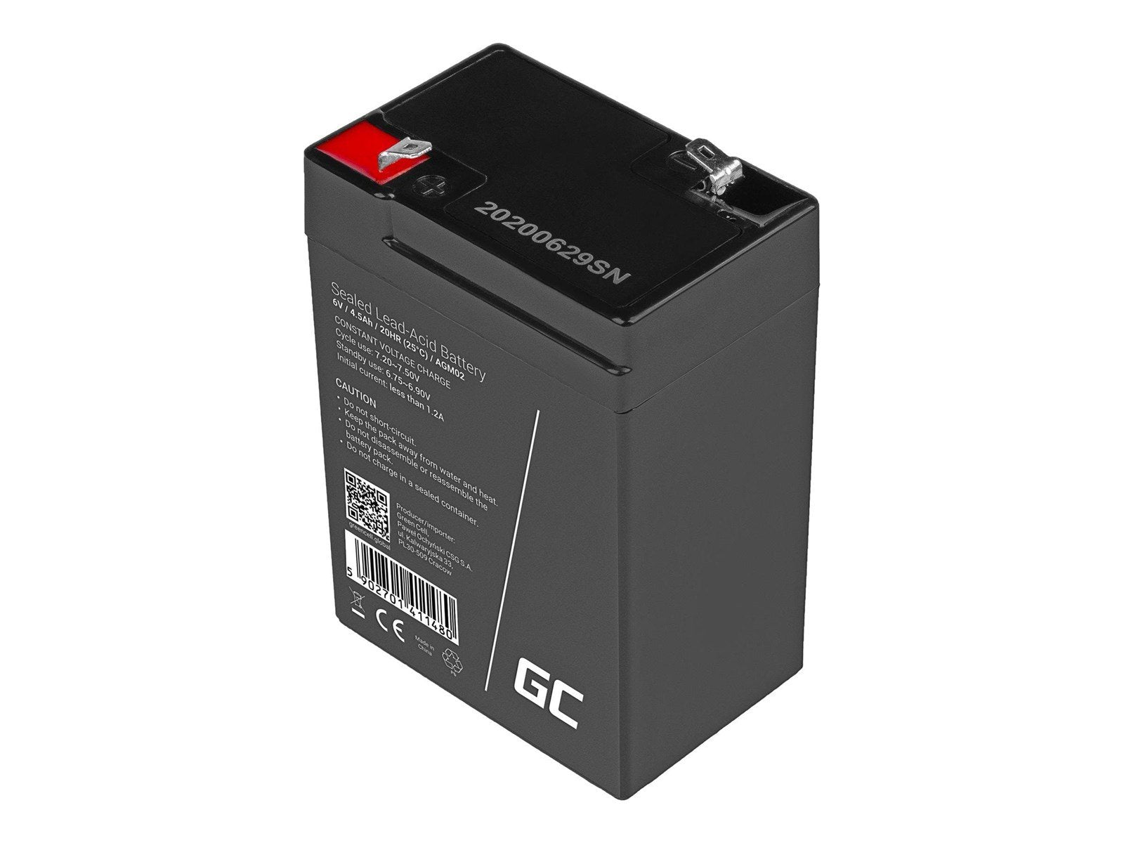 Green Cell AGM02 AGM 6V/4.5Ah Sealed Lead-Acid
