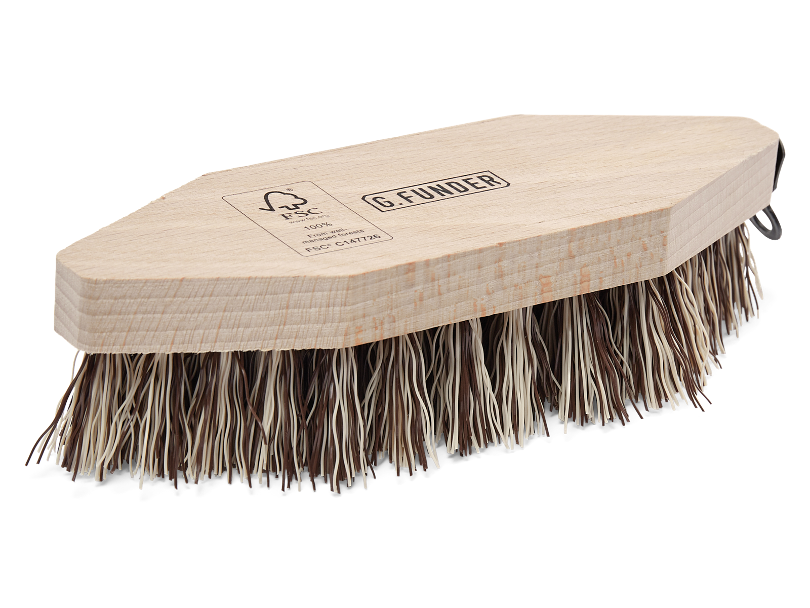 G.Funder Scrubbing brush with mixed straw in FSC® certified wood