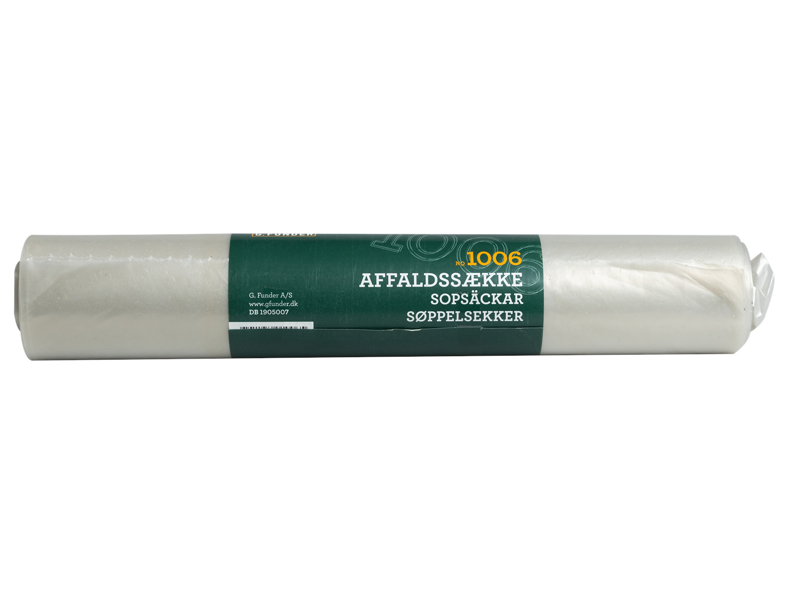 G.Funder Clear garbage bags 120 liters 10 bags per roll - heavy duty quality