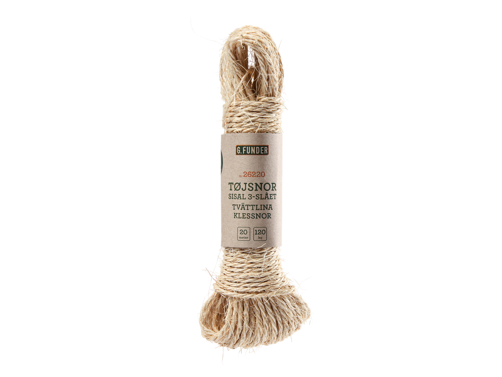 G.Funder Clothesline sisal 3 mm 20 meters