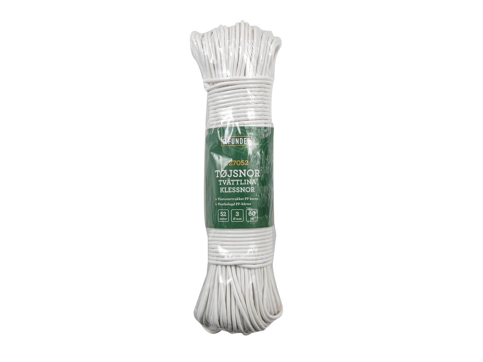 G.Funder Clothesline white plastic 3 mm 52 meters