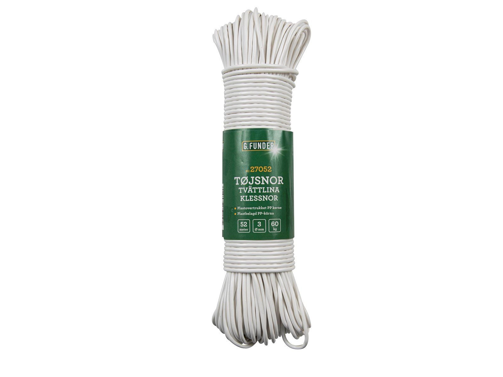 G.Funder Clothesline white plastic 3 mm 52 meters