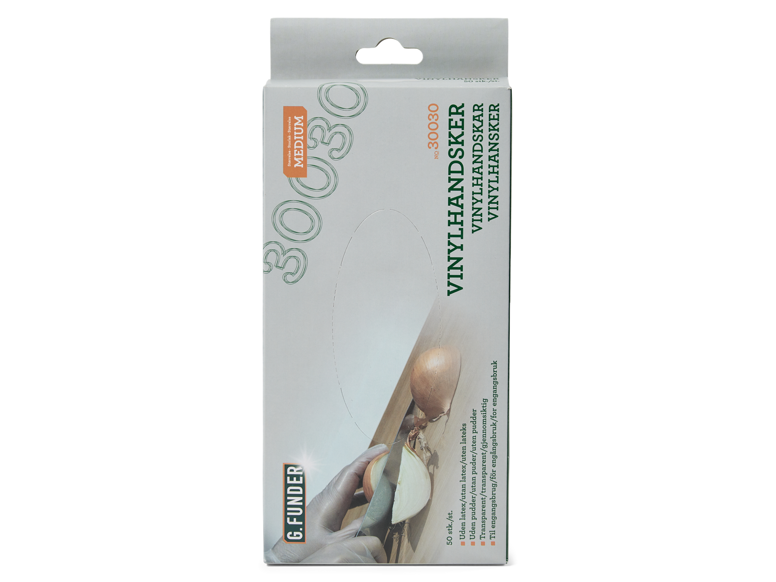 G.Funder Vinyl gloves size medium 50 pcs per pack