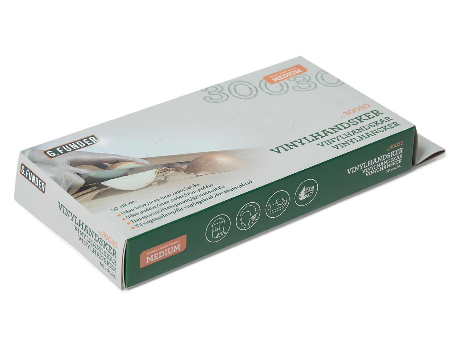 G.Funder Vinyl gloves size medium 50 pcs per pack