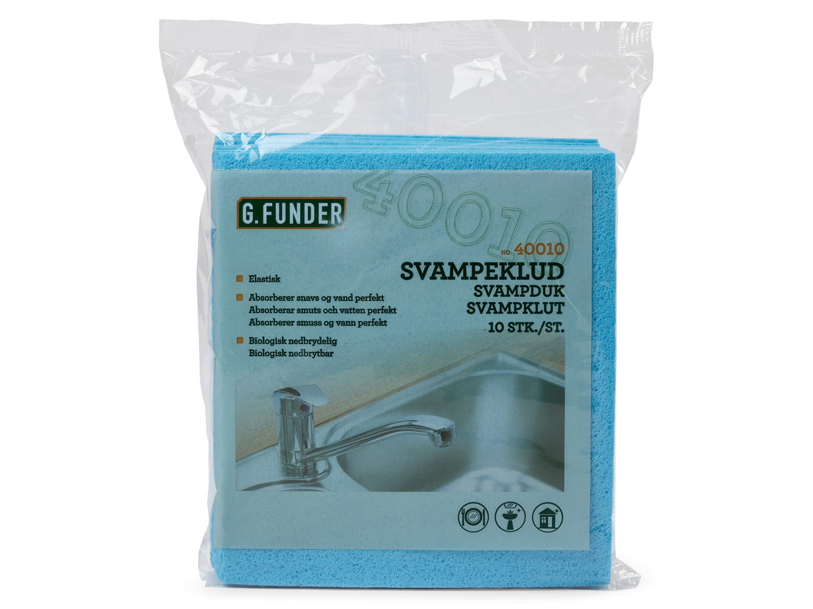 G.Funder Sponge cloths damp 10 pcs.