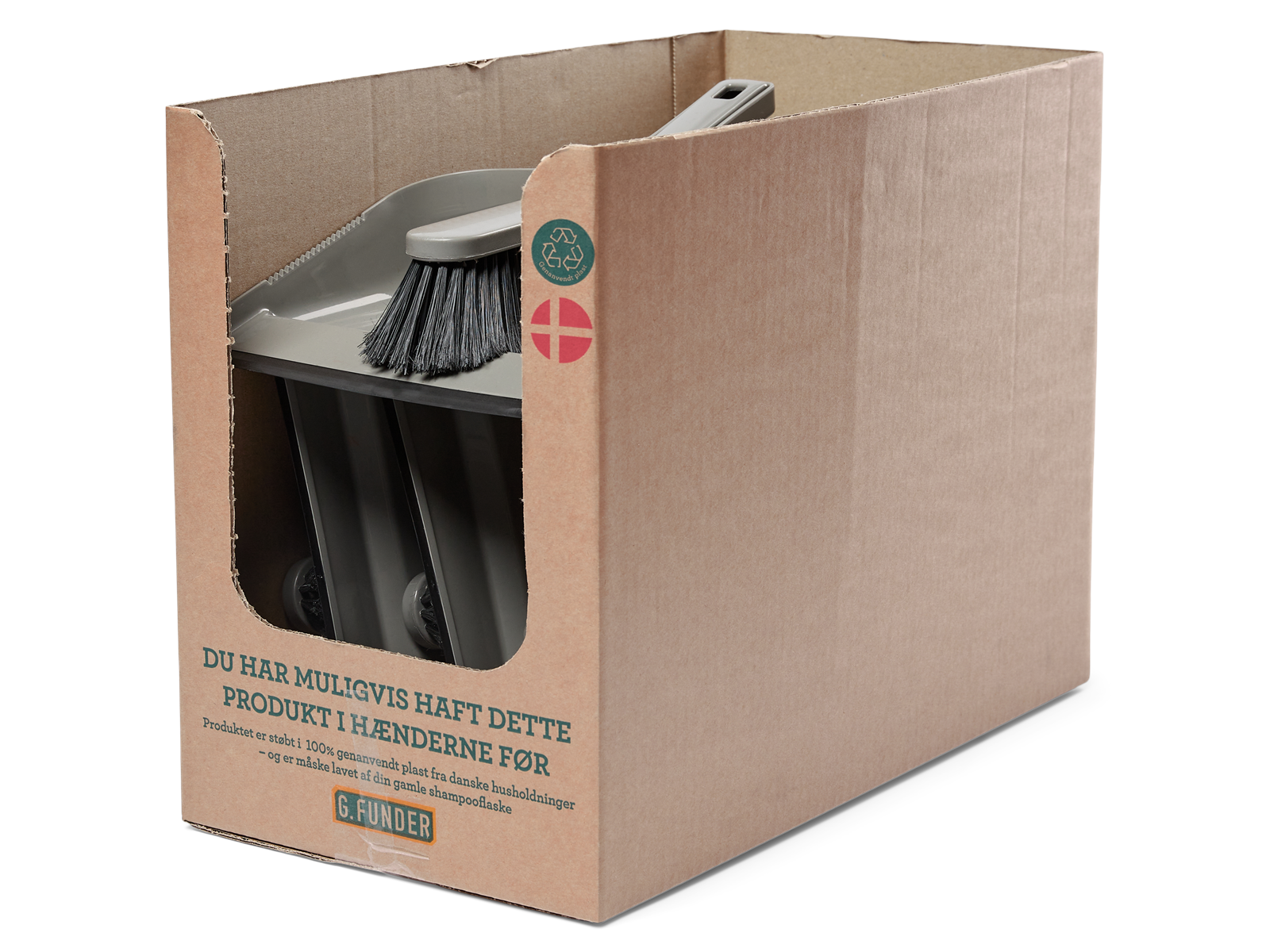 G.Funder Sweeping tray set - in recycled plastic from Danish households