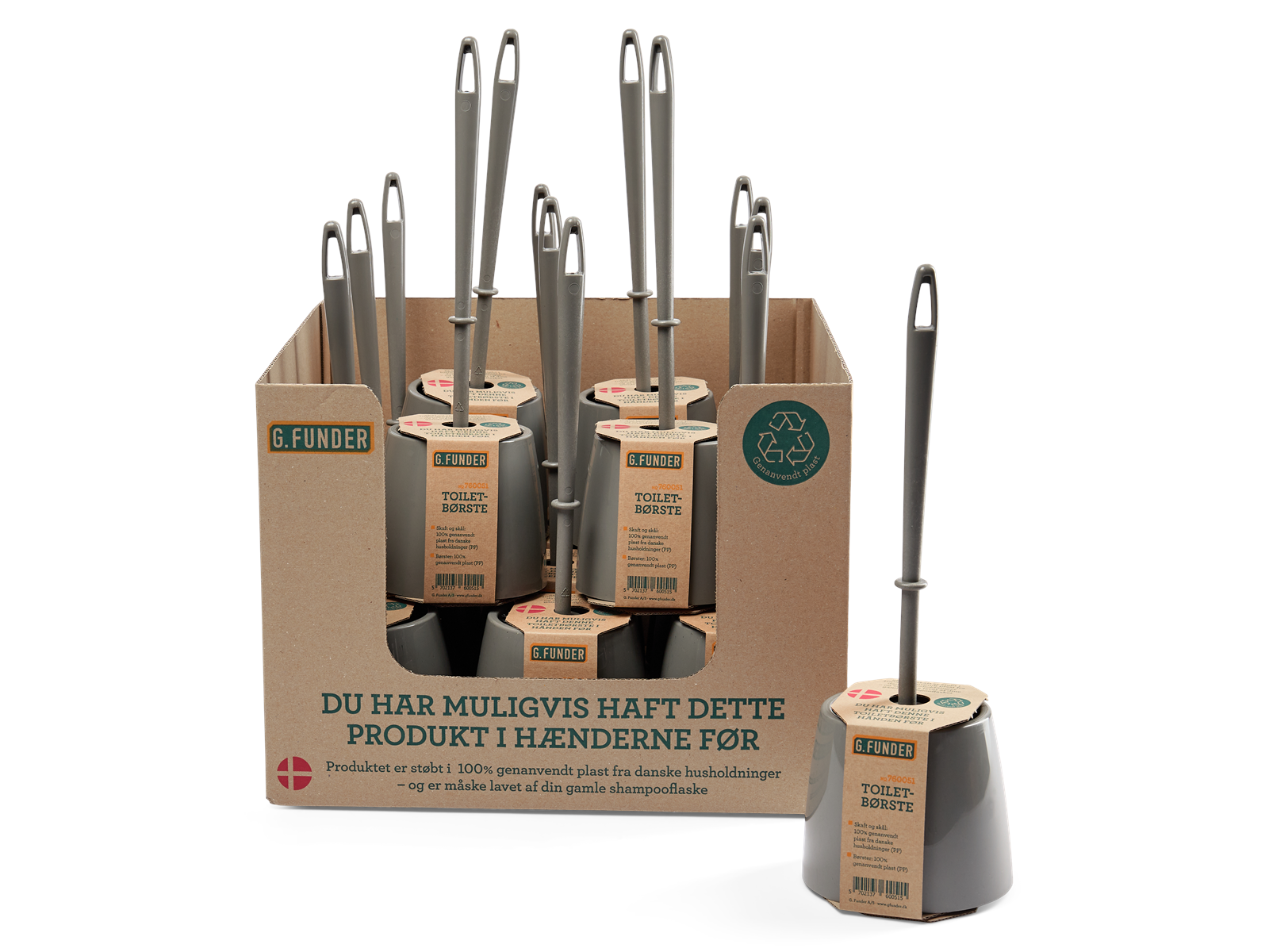 G.Funder Toilet brush large - in recycled plastic from Danish households