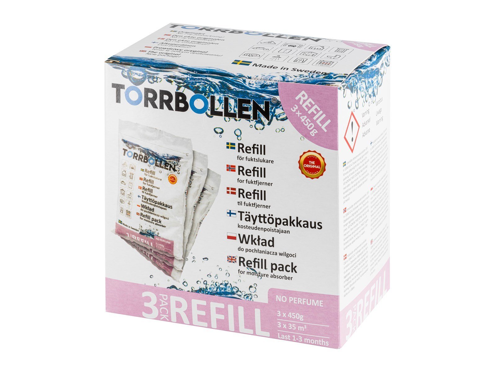 Torrbollen Dehumidifier Refill 3x450g