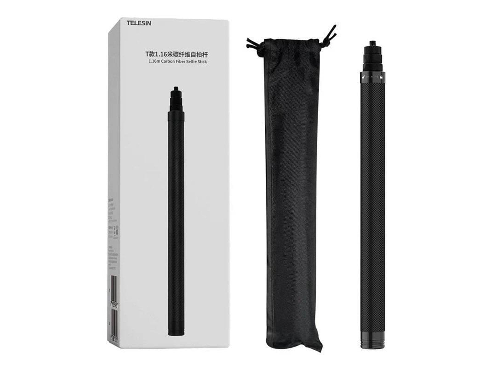 TELESIN 1.16m long carbon fiber selfie stick