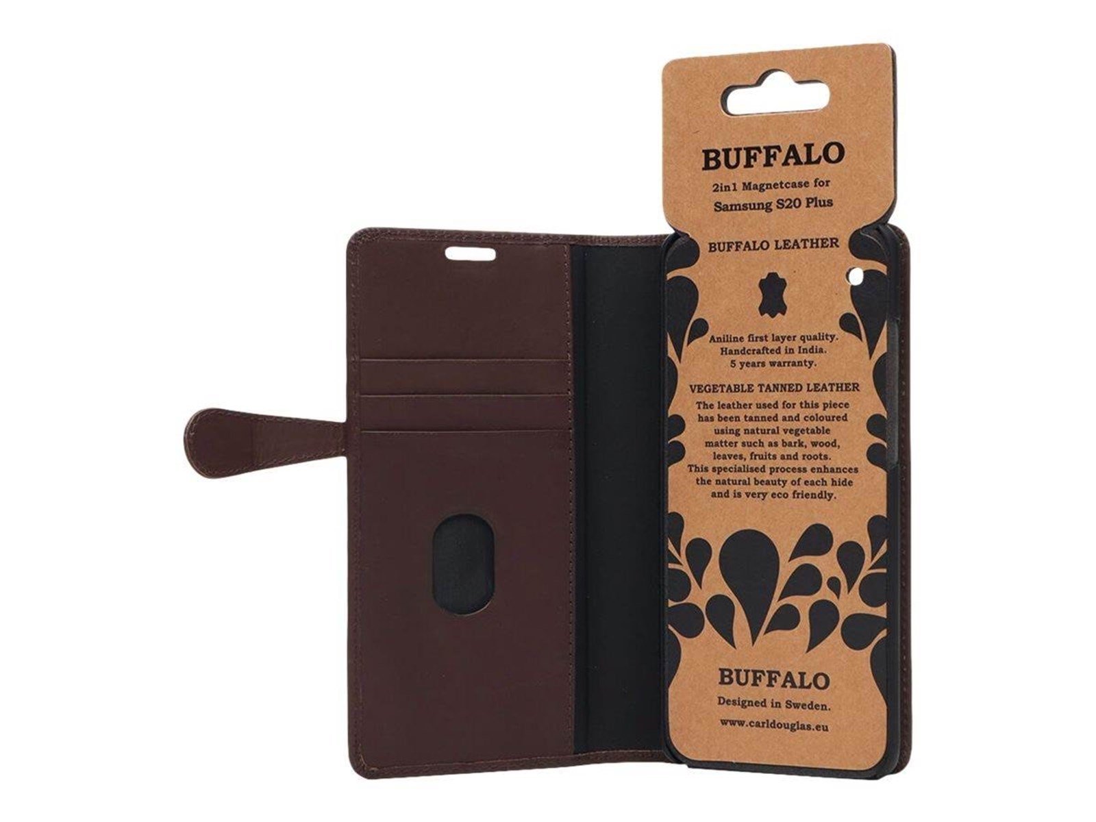 Buffalo Leather Wallet for Samsung S20 Plus - Brown