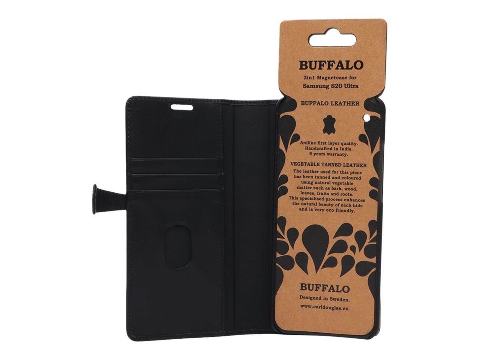 Buffalo Leather Wallet for Samsung S20 Ultra - Black