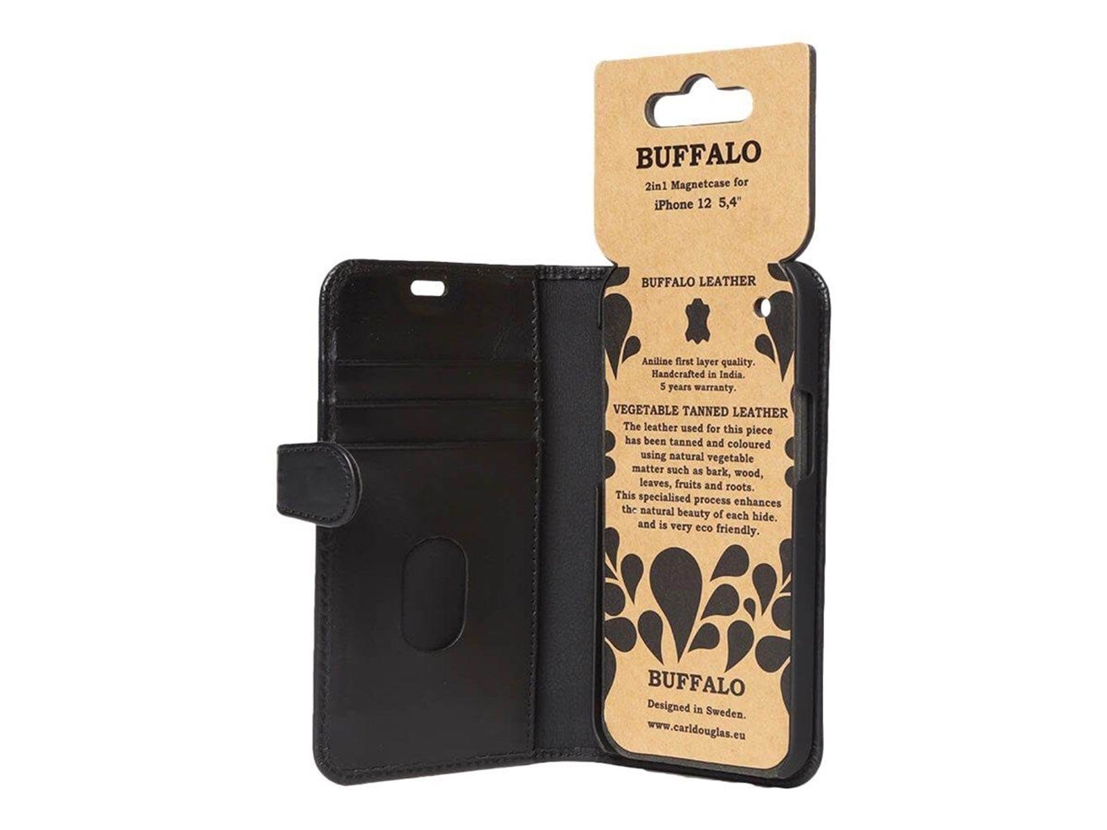 Buffalo Leather Wallet for iPhone 12 Mini - Black