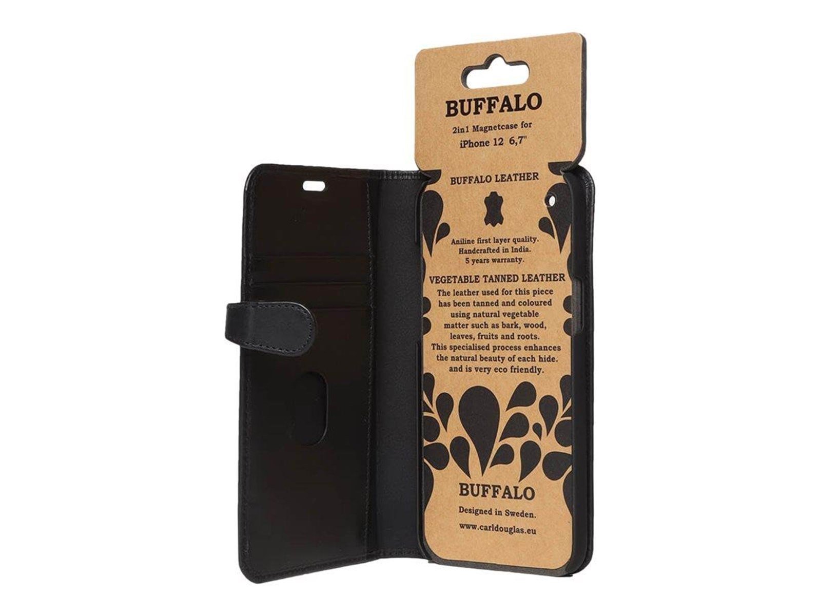 Buffalo Leather Wallet for iPhone 12 Pro Max - Black
