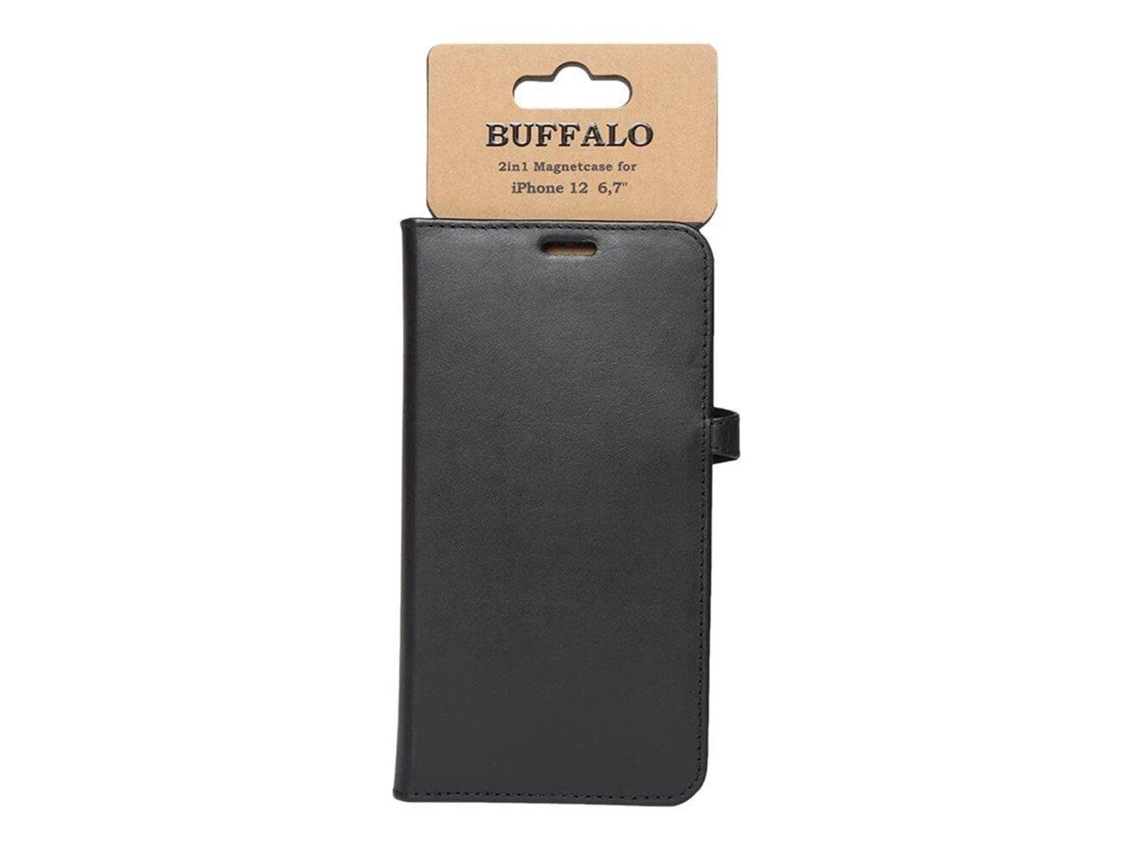 Buffalo Leather Wallet for iPhone 12 Pro Max - Black