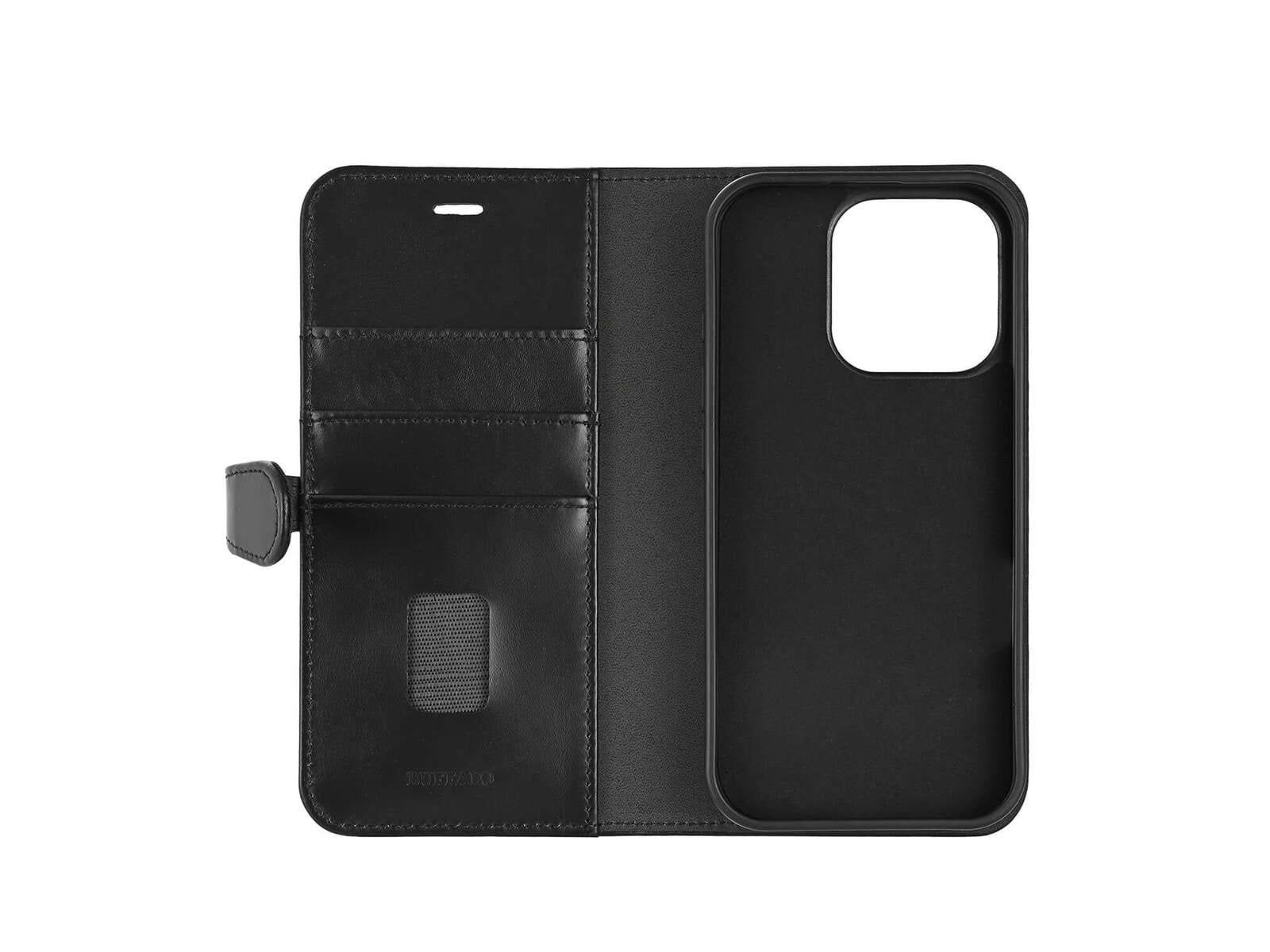 Buffalo 2-in-1 Wallet MagSeries 3 Card Slots for iPhone 16 Pro - Black