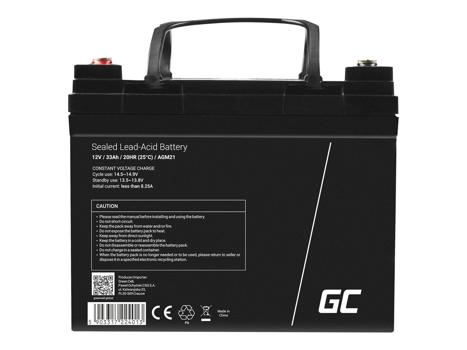 Green Cell AGM21 AGM 12V/33Ah Gel Deep Cycle
