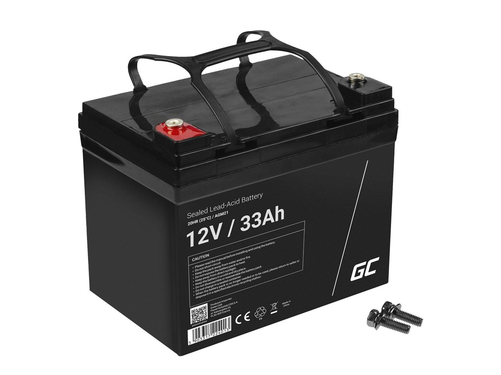 Green Cell AGM21 AGM 12V/33Ah Gel Deep Cycle