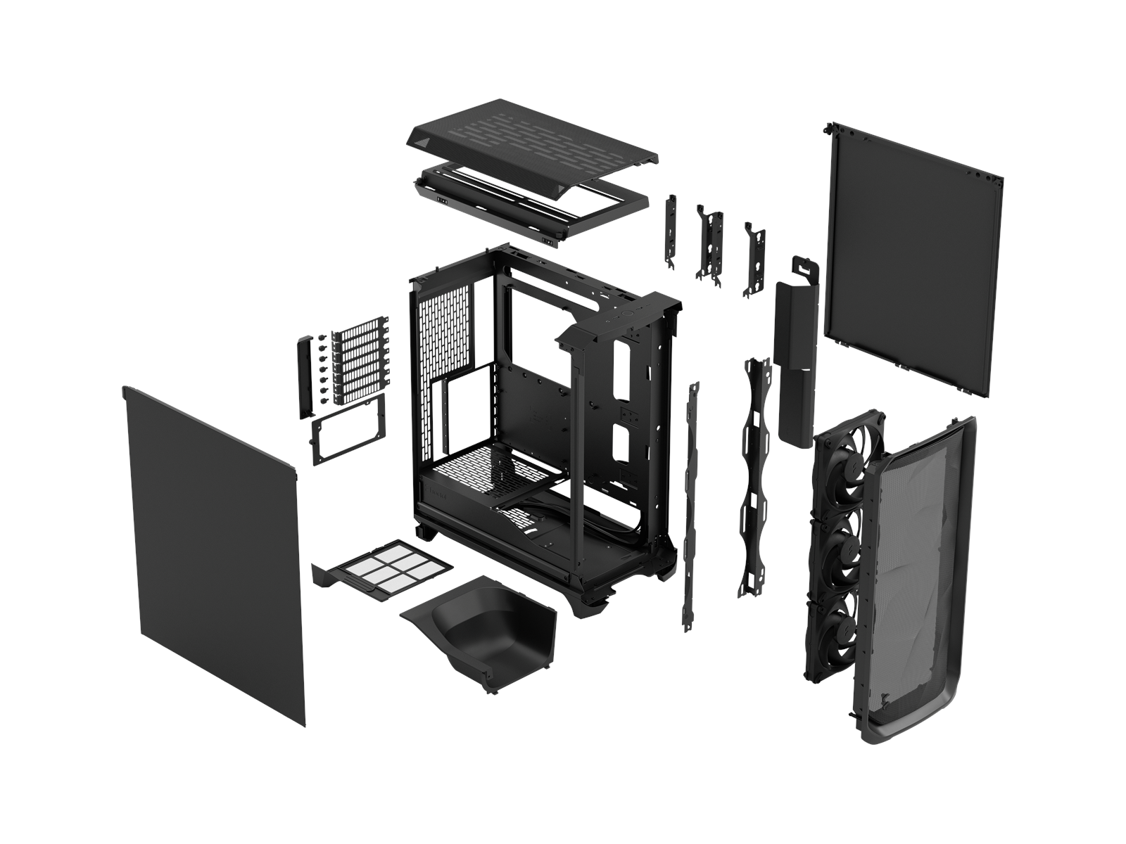 Fractal Design Meshify 3 - Solid - Gehäuse - Miditower - Schwarz