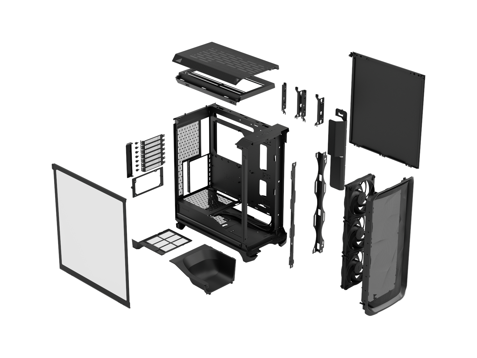 Fractal Design Meshify 3 Black - Gehäuse - Miditower - Schwarz