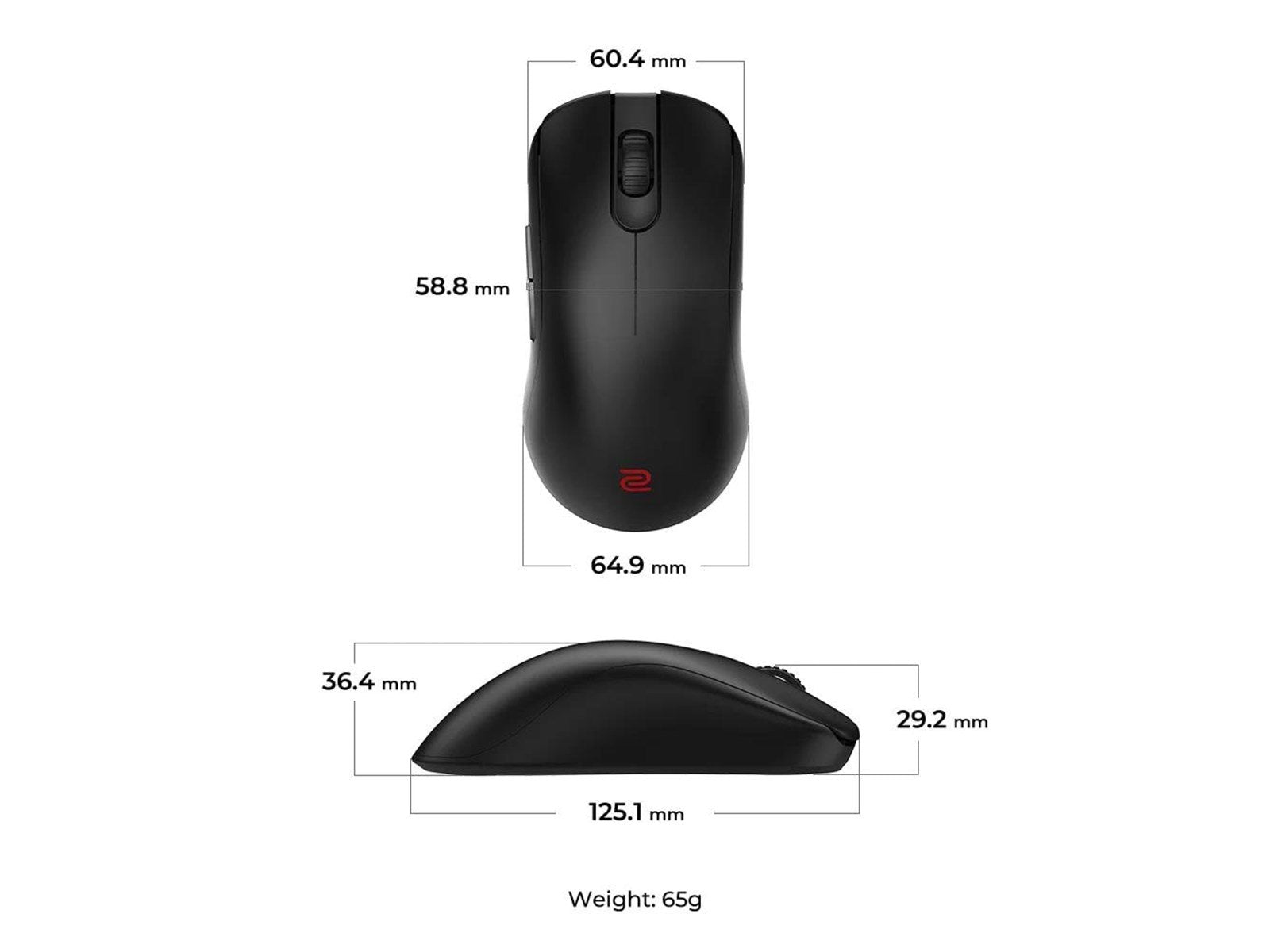 BenQ Zowie FK2-DW (Medium) Wireless Mouse for Esports - Gaming Maus (Schwarz)