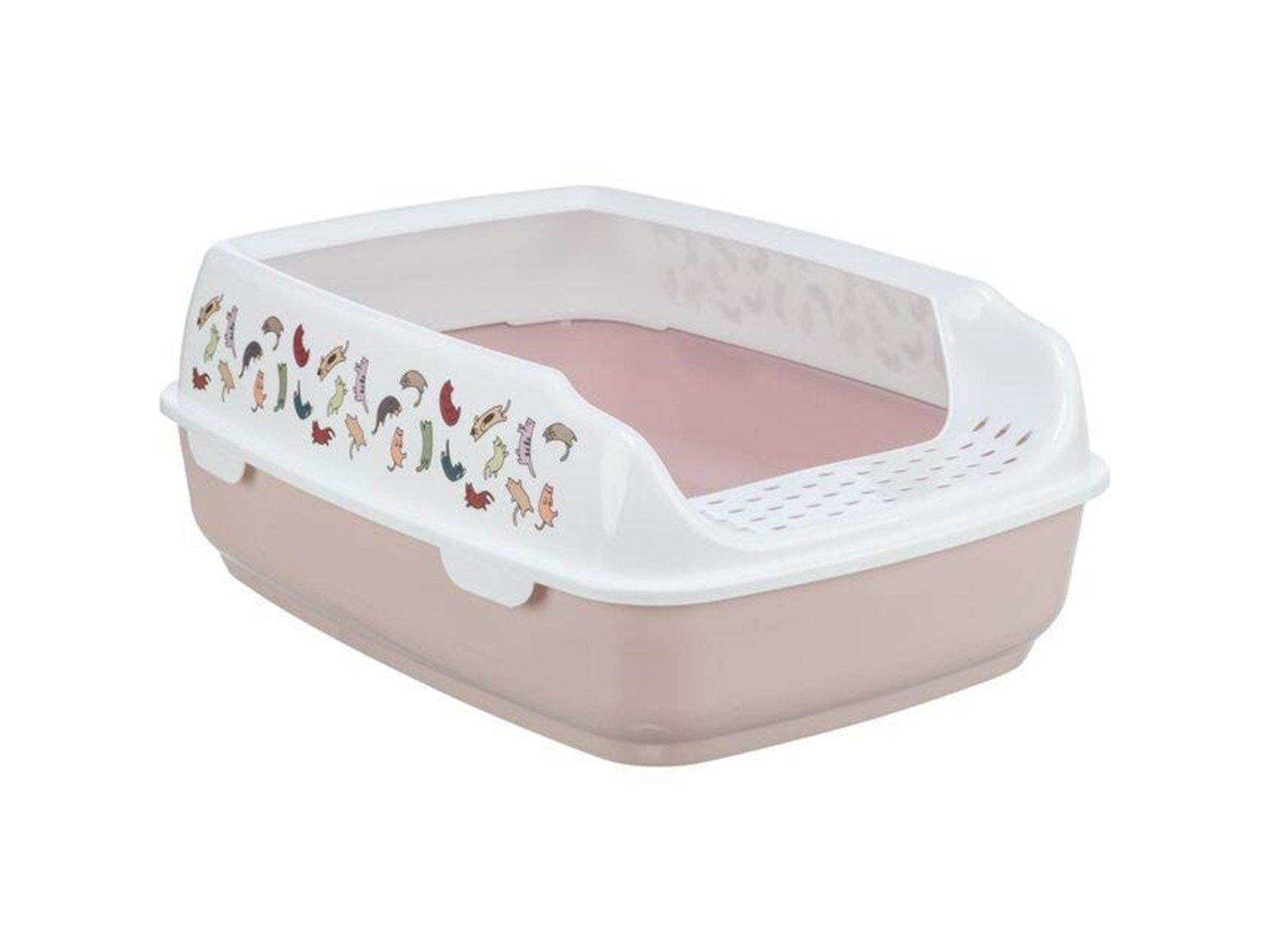 Trixie Delio Cat Litter Tray Rim Light Lilac/White