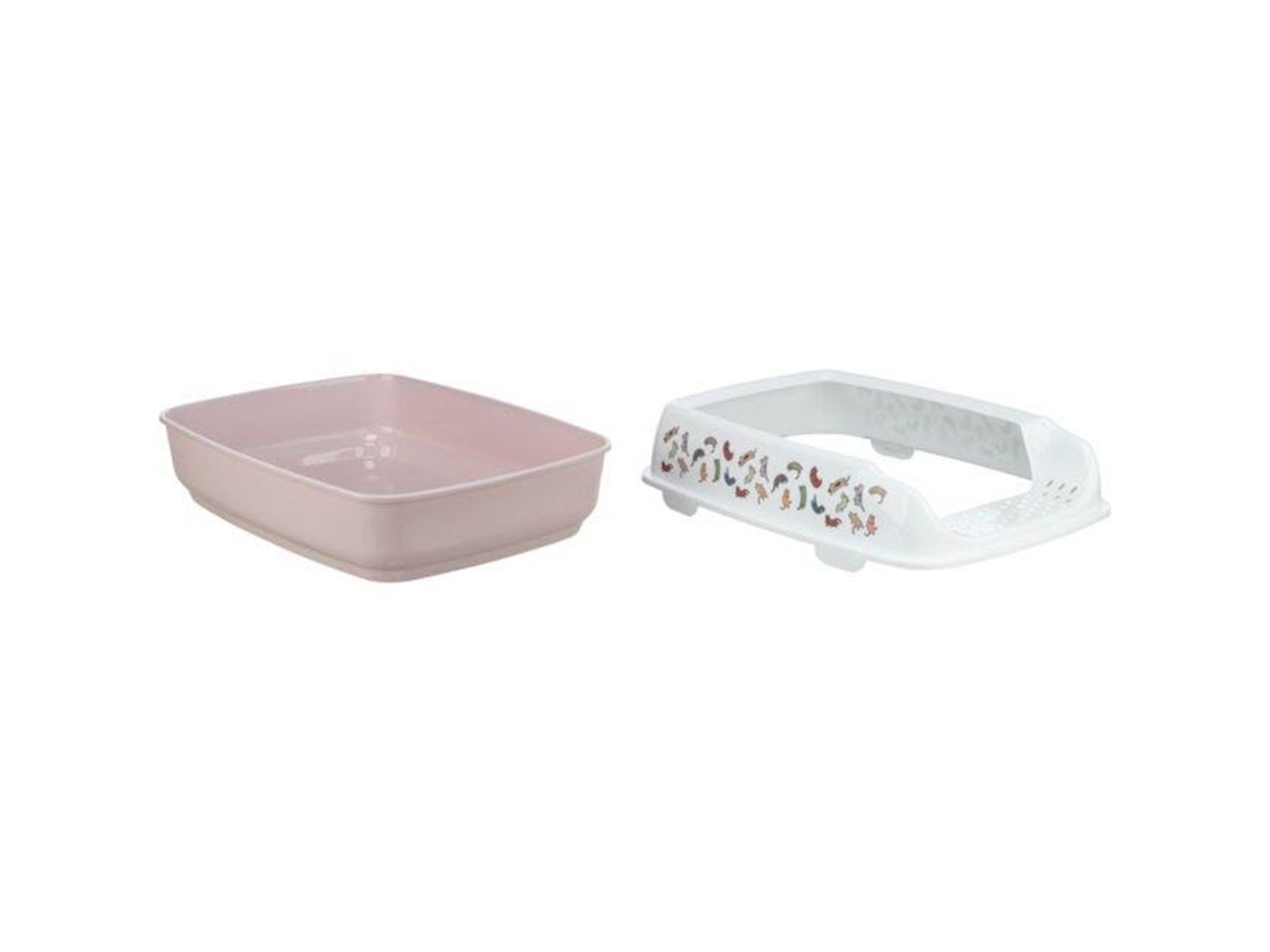 Trixie Delio Cat Litter Tray Rim Light Lilac/White