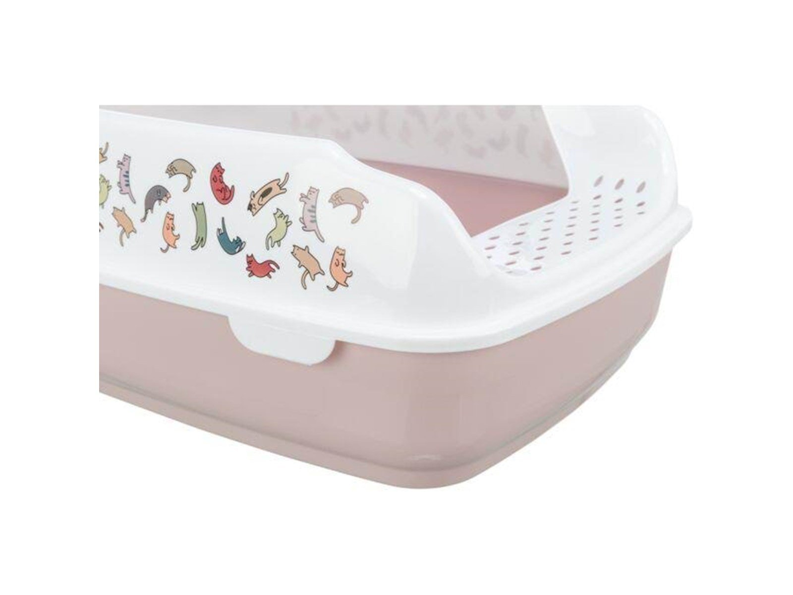 Trixie Delio Cat Litter Tray Rim Light Lilac/White