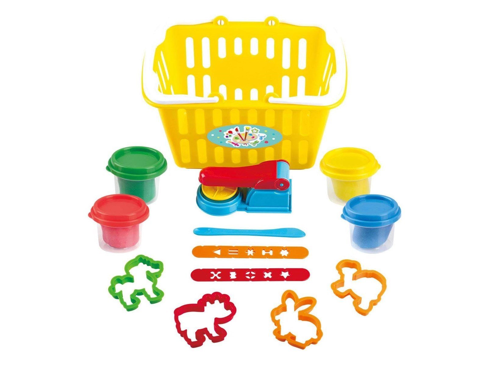 PLAY - Clay Set in Shopping Cart 4 Clay Pots