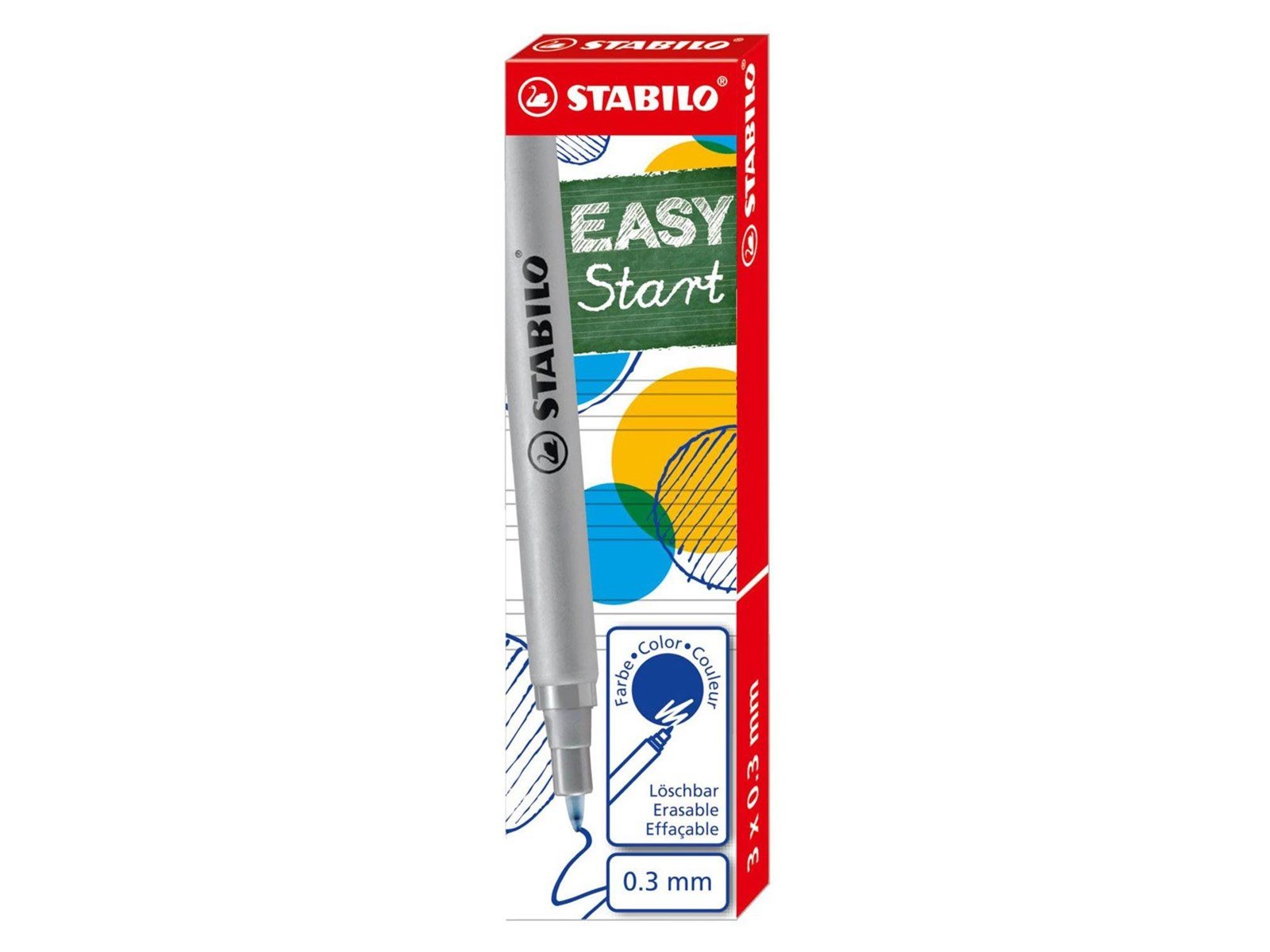 STABILO EASYoriginal - Refill Fine - 3 Pieces - Blue