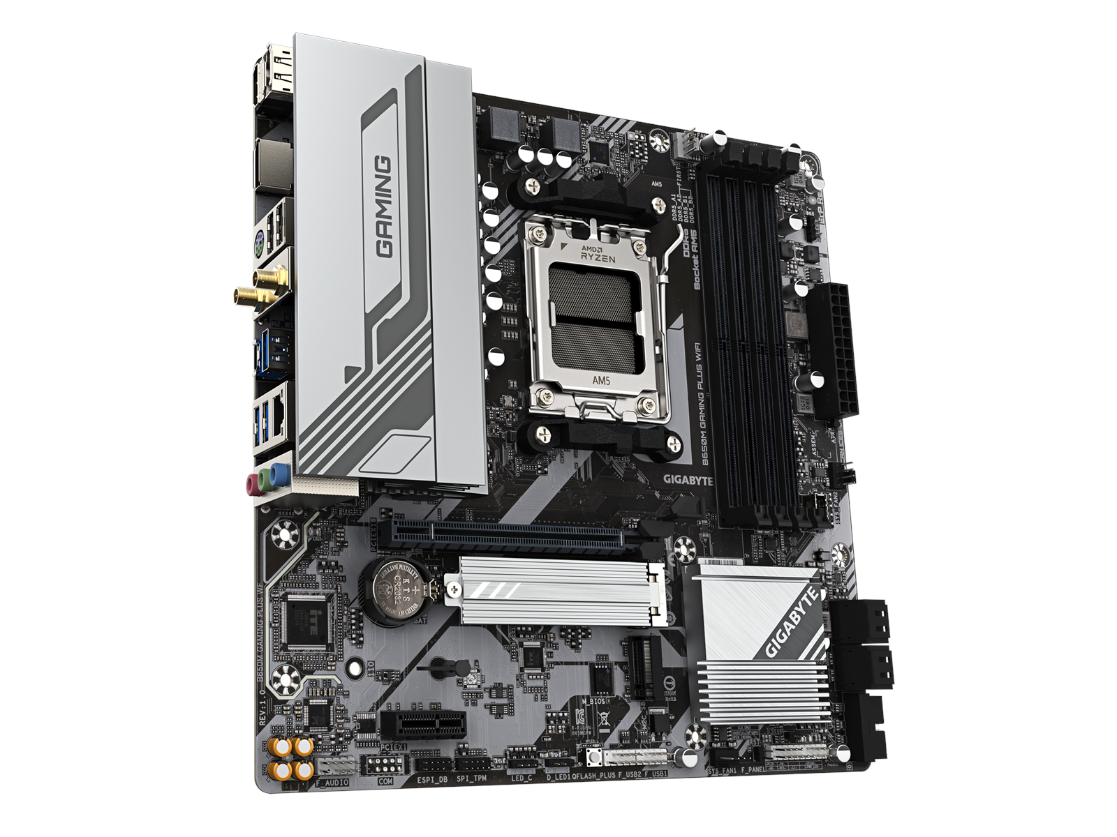 GIGABYTE B650M GAMING PLUS WIFI Mainboard - AMD B650 - AMD AM5 socket - DDR5 RAM - Micro-ATX