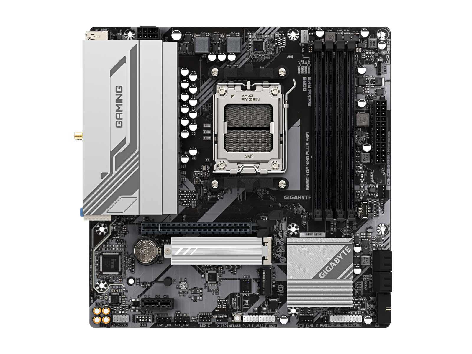 GIGABYTE B650M GAMING PLUS WIFI Mainboard - AMD B650 - AMD AM5 socket - DDR5 RAM - Micro-ATX