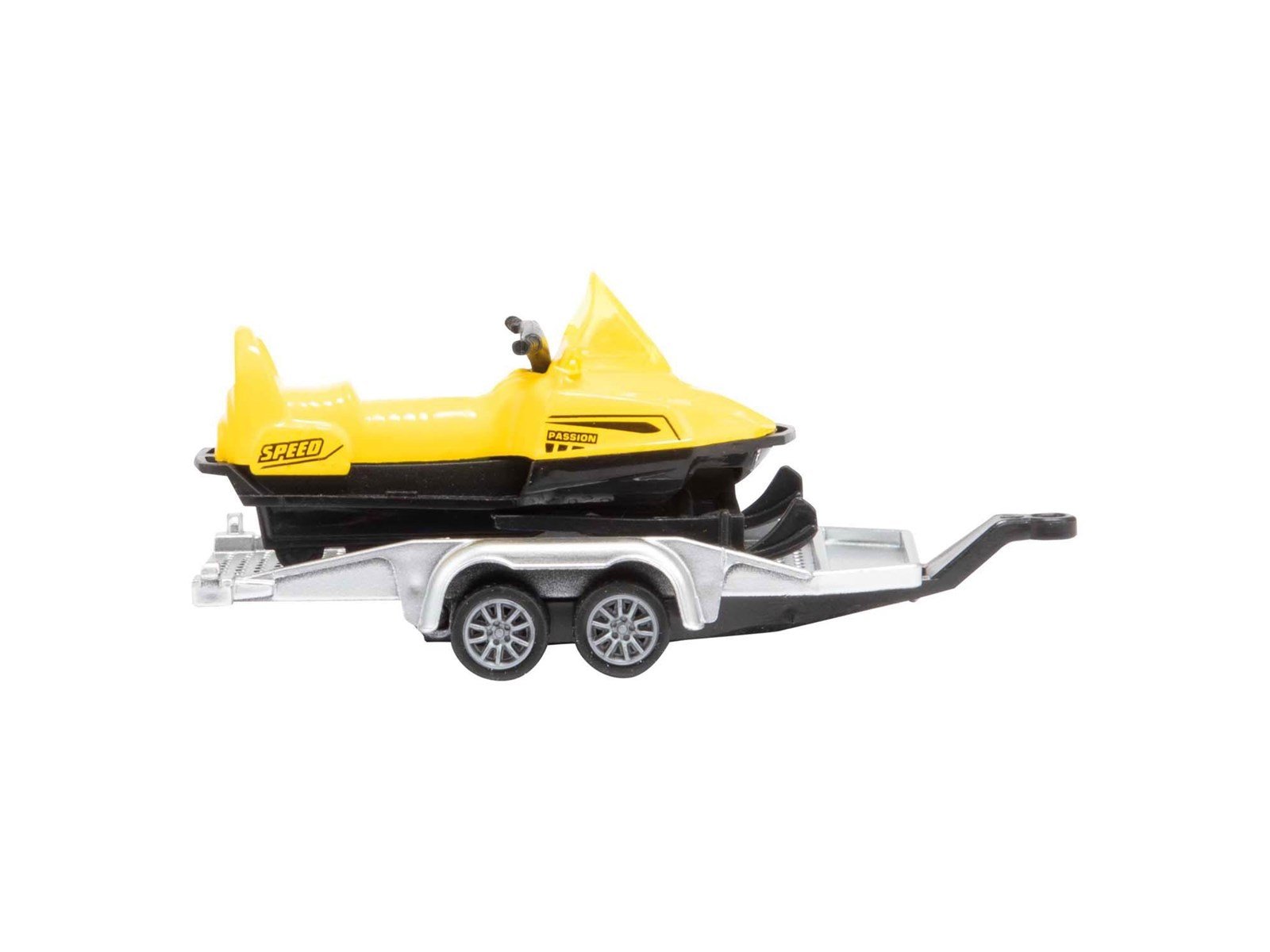 Toi-Toys - Metal Pull Back Camper with Trailer and Snowmobile