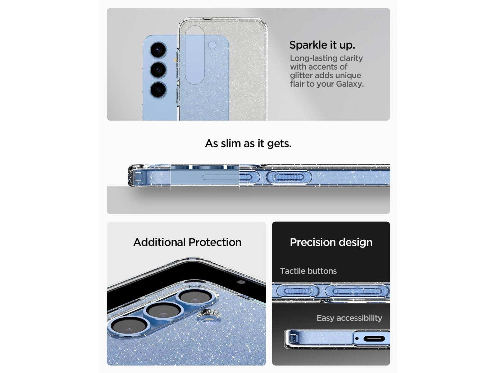 Spigen Liquid Crystal Glitter - Crystal Quartz - Samsung Galaxy S25