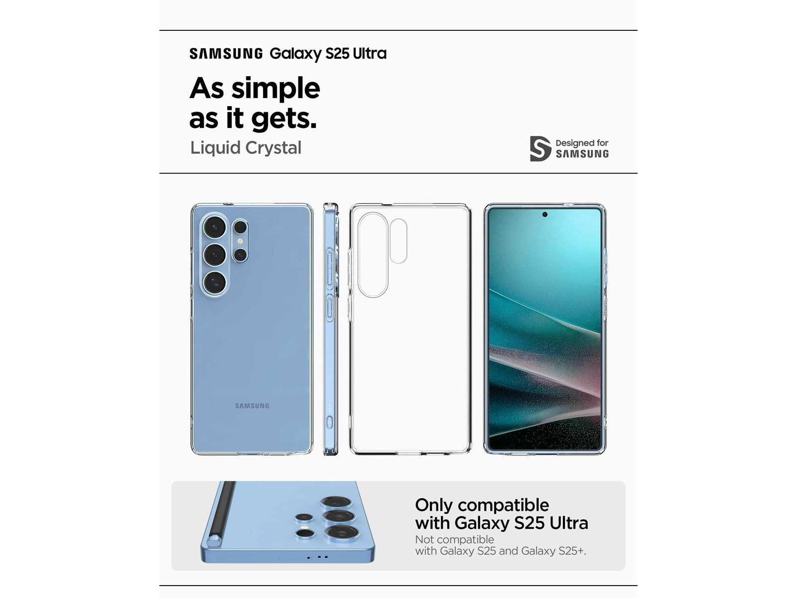 Spigen Liquid Crystal - Crystal Clear - Samsung Galaxy S25 Ultra