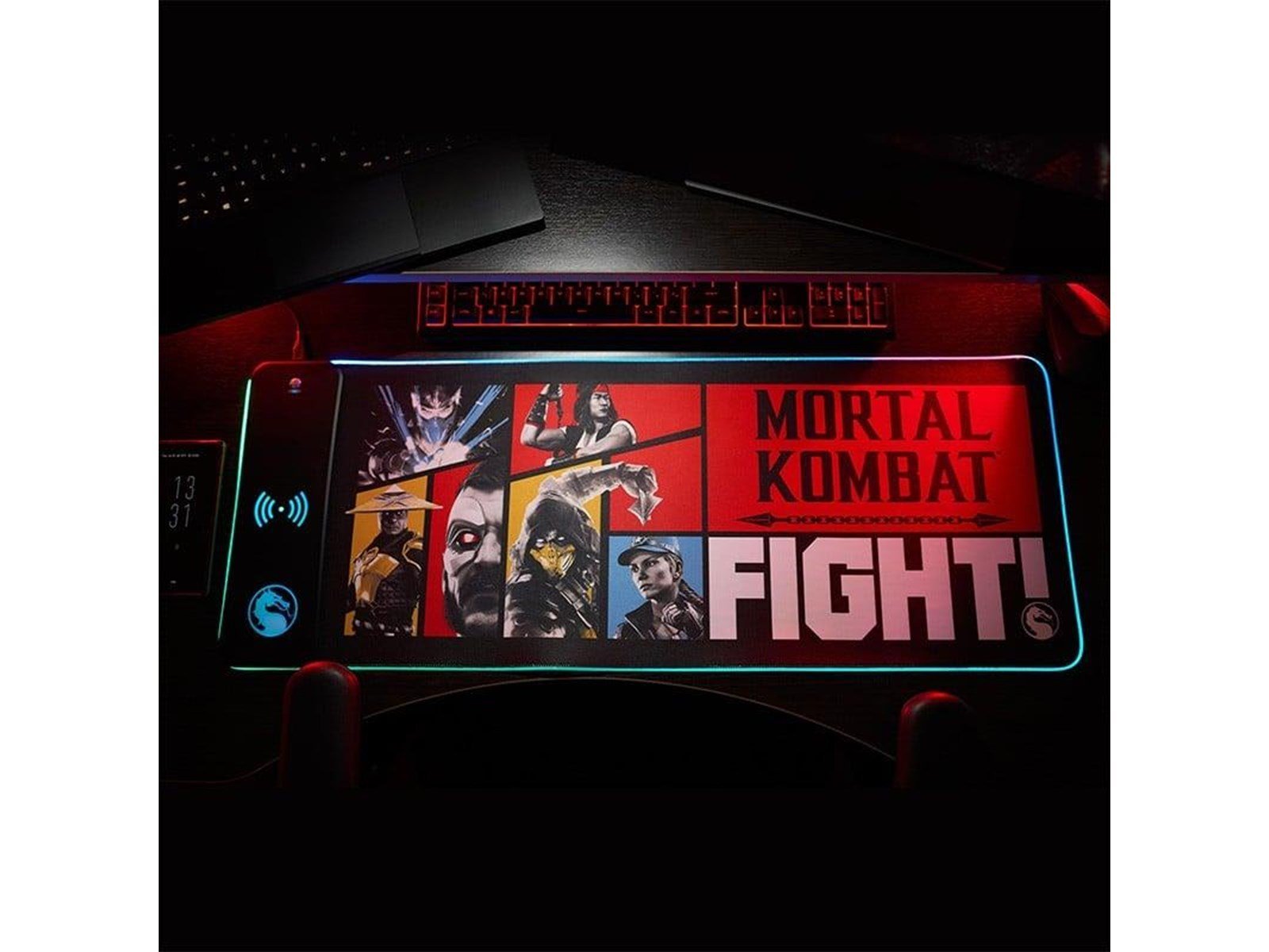 Numskull Mortal Kombat XL RGB Gaming Mat with 15W Wireless Charger