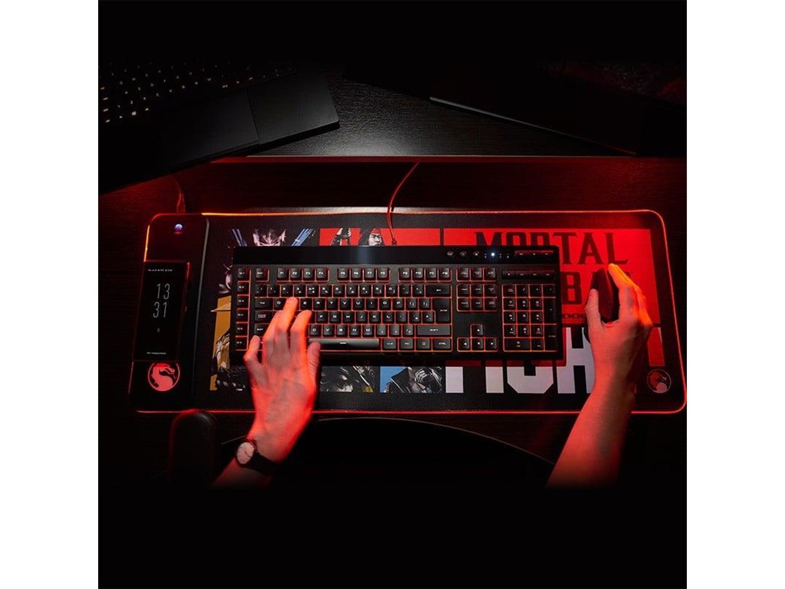 Numskull Mortal Kombat XL RGB Gaming Mat with 15W Wireless Charger