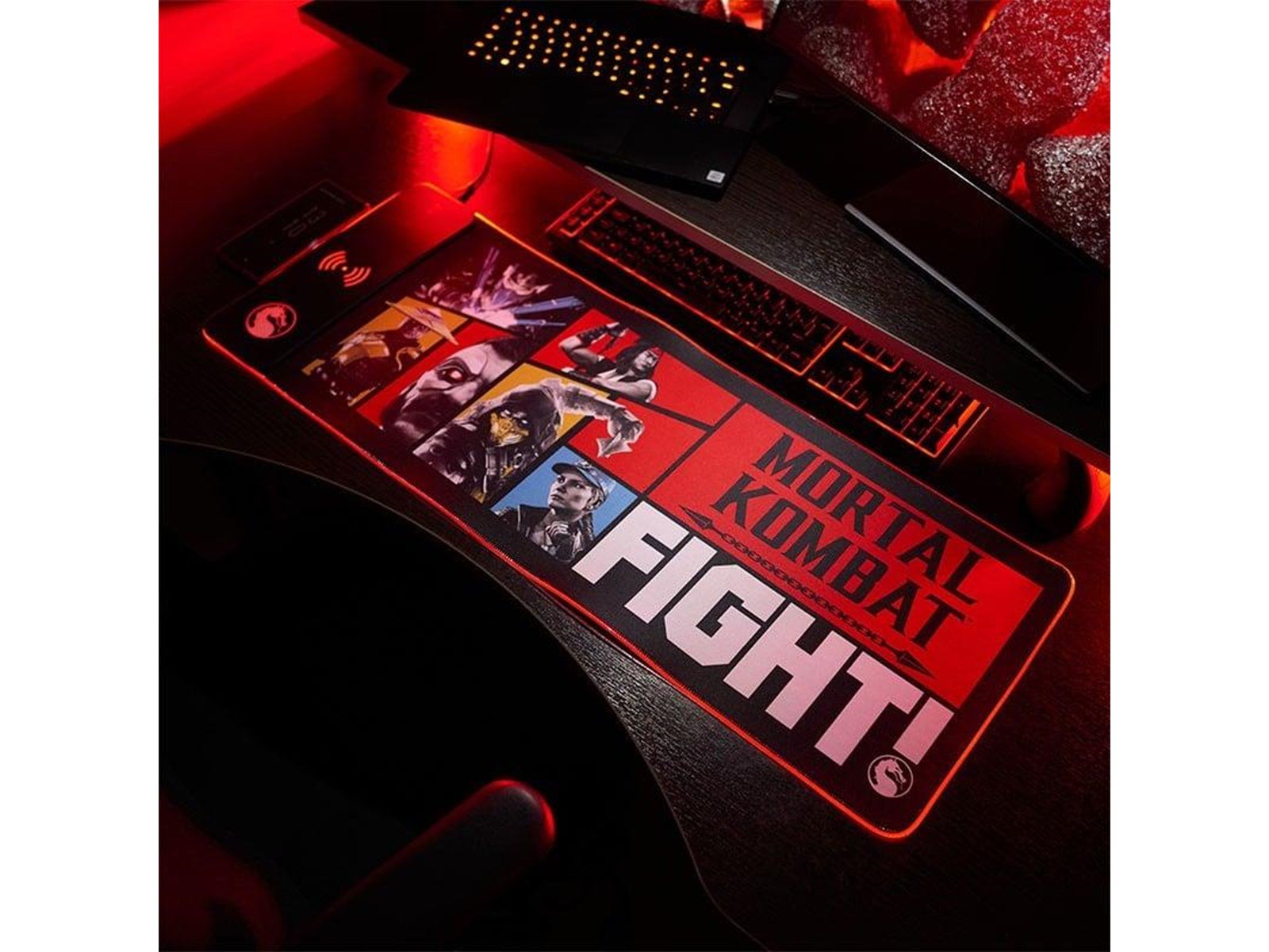 Numskull Mortal Kombat XL RGB Gaming Mat with 15W Wireless Charger