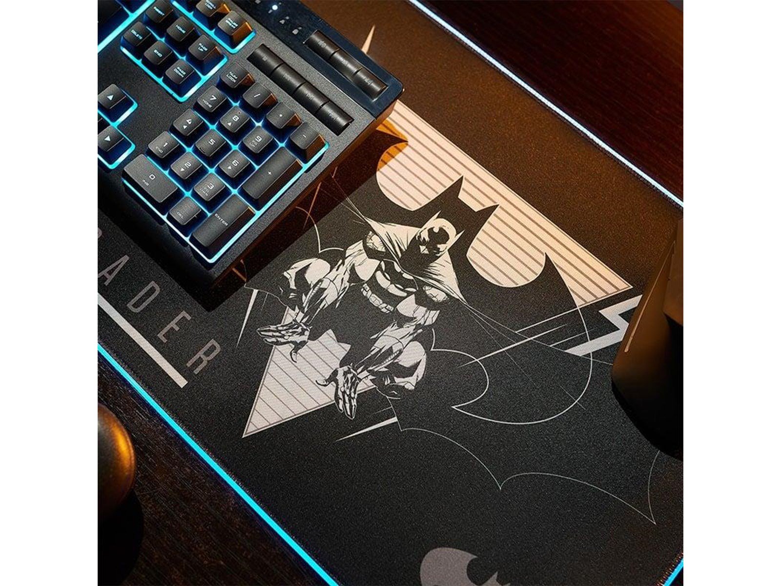 Numskull DC Comics Batman XL RGB Gaming Mat with 15W Wireless Charger
