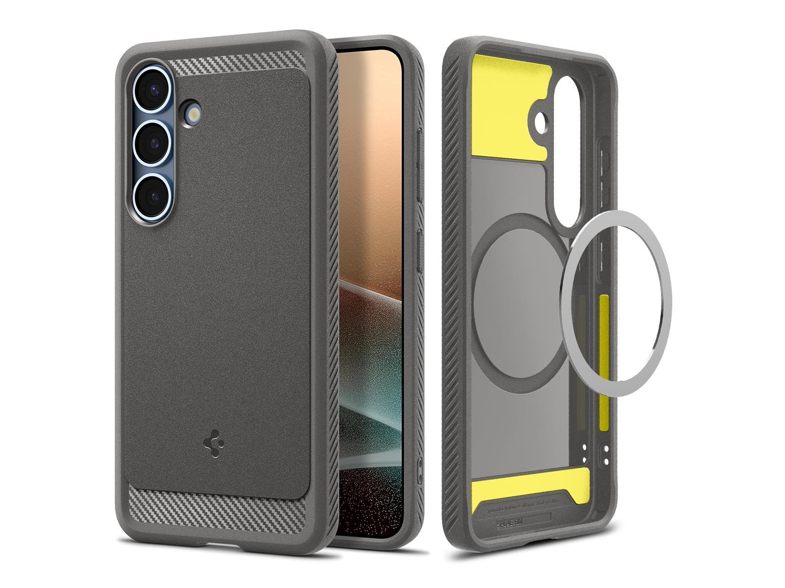 Spigen Rugged Armor MagSafe - Marble Grey - Samsung Galaxy S25