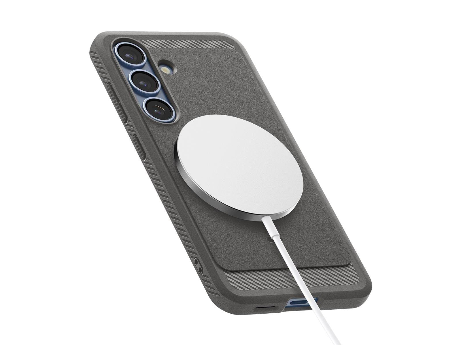 Spigen Rugged Armor MagSafe - Marble Grey - Samsung Galaxy S25
