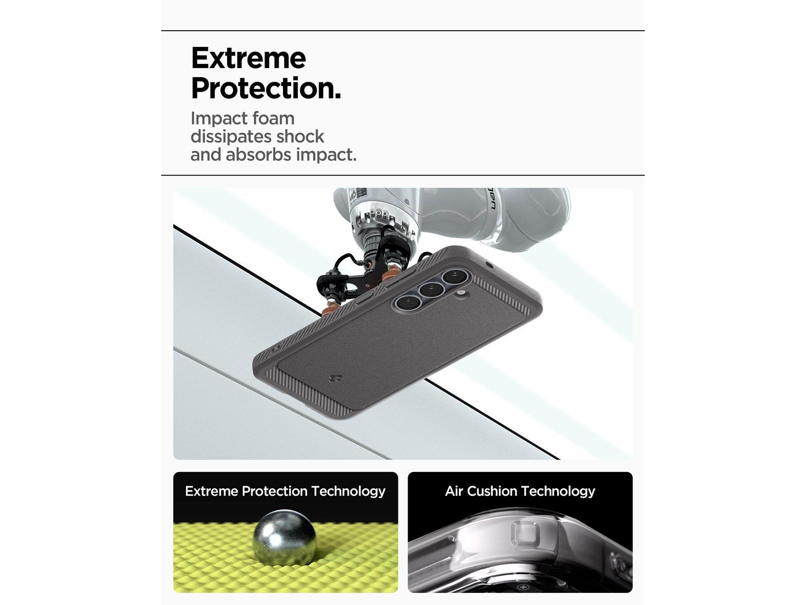 Spigen Rugged Armor MagSafe - Marble Grey - Samsung Galaxy S25